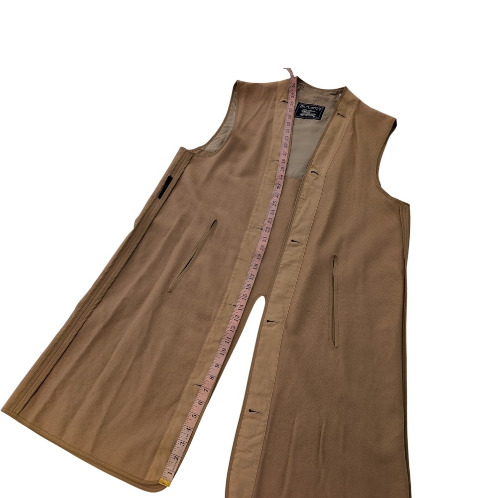 Burberrys Vintage 100% Wool Trench Coat Liner Camel Tan Replacement Women 23x42 - Picture 6 of 9